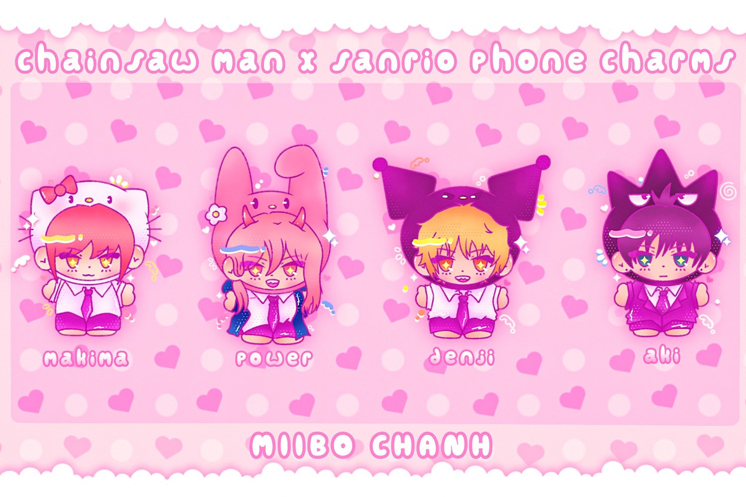 Image of Chainsaw Man x Sanrio | Phone Charms 