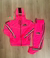 Image 1 of Ladies Pink Reflective Tracksuit 