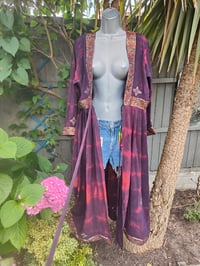 Image 4 of Mykonos Glitter wrap dress Maxi/ Kaftan dark red