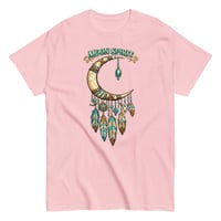 Image 6 of Moon Spirit Cowgirl T-Shirt – Western Crescent Moon Feather Graphic Tee, Turquoise Southwest Boho 
