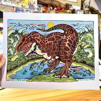 Image 2 of Jurassic Period Allosaurus Print