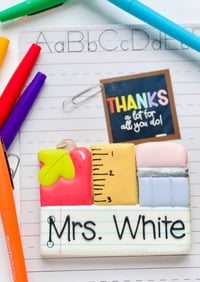 Personalized School Essentials Cookie