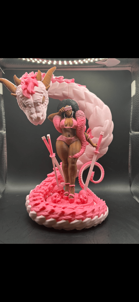 Image of 3D Printed Spinning Dragon Samurai
