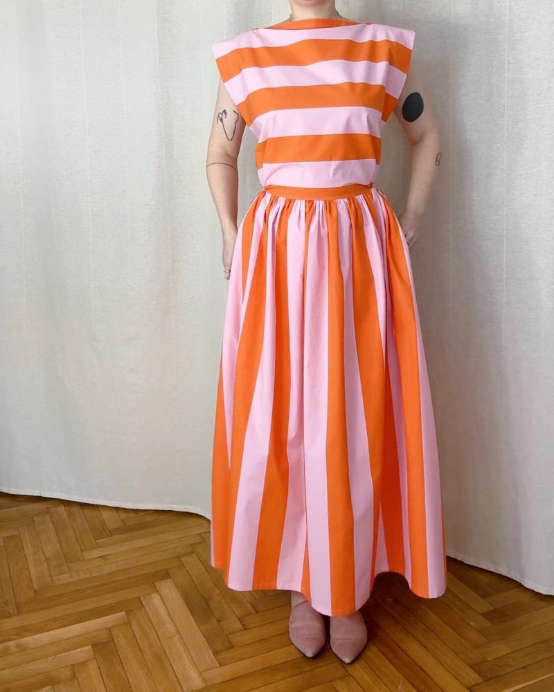 Image of n a n o v o šaty na zaväzovanie ruffle 001 / LIMITED 2 PIECES / 100% bavlna