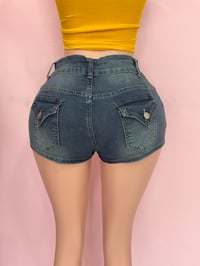 Image 2 of Dark Wash Denim Shorts
