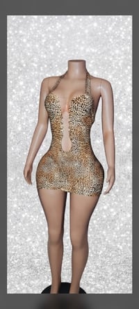 Image 1 of Leopard Halter Dress