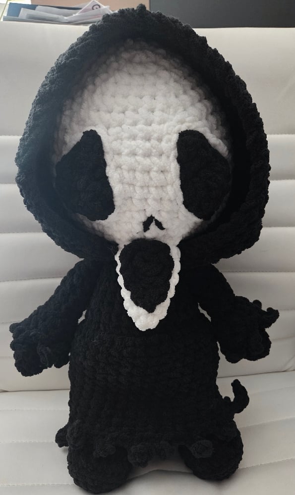 Image of crochet ghost plushie