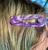 Frosted Purple Hairclips Image 2