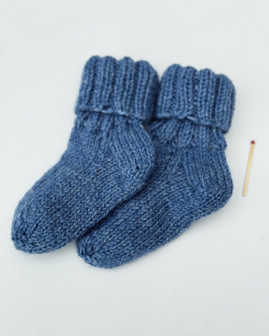 Image of Blue knitted socks 