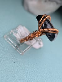 Image 2 of Electric Blue Flash Moonstone Statement Ring