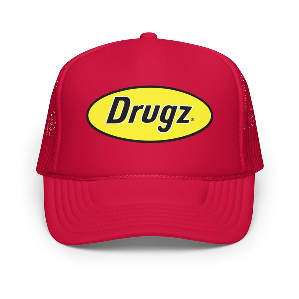 Image of DRUGZ® - Logo Trucker Hat (LIGHTNING/RED)