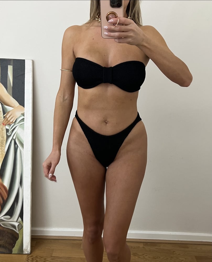 Image of Black Crinkle Sweetie Bikini