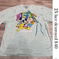 2X Mickey&Friends lace destroyed