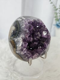 Image 2 of 1lb Amethyst Agate Rough Edge Crystal Geode