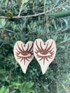 All Seeing Eye Earrings: leather or acrylic