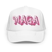 Image 1 of MAGA Hot Pink Foam Trucker Cap Hat