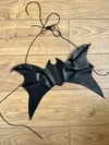 Handmade Halloween Faux Leather Bat top 