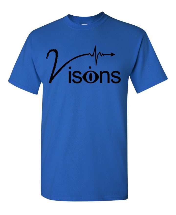 Royal blue w/ blk visions T | Branded by Visions