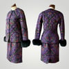 Gloria Sachs Quilted Paisley Suit Medium