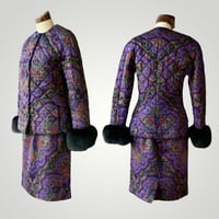 Image 1 of Gloria Sachs Quilted Paisley Suit Medium