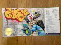 Image 2 of Limited 1 of 1 Hand Painted on Tube Map 28cm by 18cm Cheo Character and Cheo Bee Signed and Stamped
