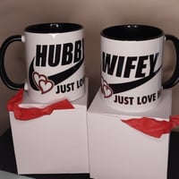 Image 1 of Hubby & Wifey just love her or him mug 