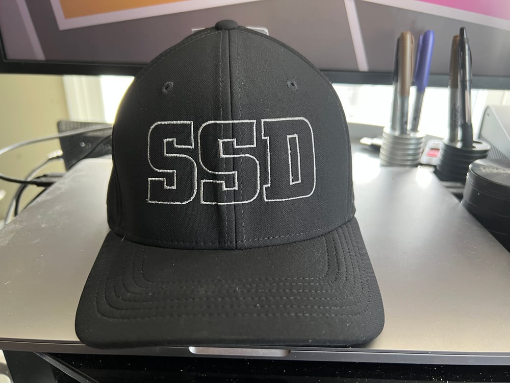 Nike Black Fitted Classic 99 Hat with Grey SSD Outline Logo
