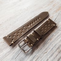 Image 3 of Horween Shell Cordovan Racing Strap - Dark Brown