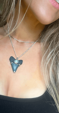 Image 5 of Megalodon Pendant with Australian Opal 