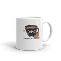 Image 2 of Retro coffee E=mc2  White glossy mug