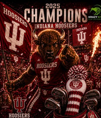 Image 1 of Indiana HOOISER custom golf club Cover HAMD KNIT college football Fan GIFT