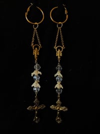 Gold Vertebrae Earrings