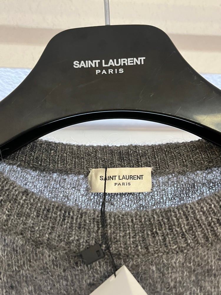 Image of Saint Laurent Paris Mohair Wool Blend Sweater