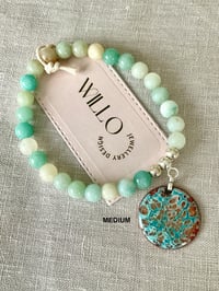 Image 6 of Amazonite bracelet with enamel charm 