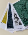 Permanent Collection Sample Cards - Hand Marbled Papers