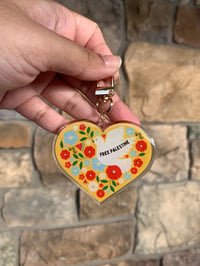 Image 2 of Free Palestine Heart Keychain