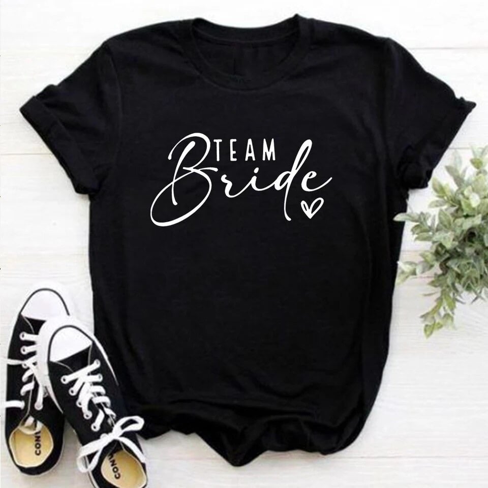 hohololo Maglietta da donna JGA Team Bride Maglietta Team Sposa Maglietta Per Donne Addio al Nubilato Maglietta T-Shirt Damigelle d'Onore…, bianco, XS hohololo Maglietta da donna JGA Team Bride Maglietta Team Sposa Maglietta Per Donne Addio al Nubilato Maglietta T-Shirt Damigelle d'Onore…, bianco, XS