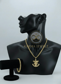 Image 1 of Cuban Necklace/Bracelet Sets