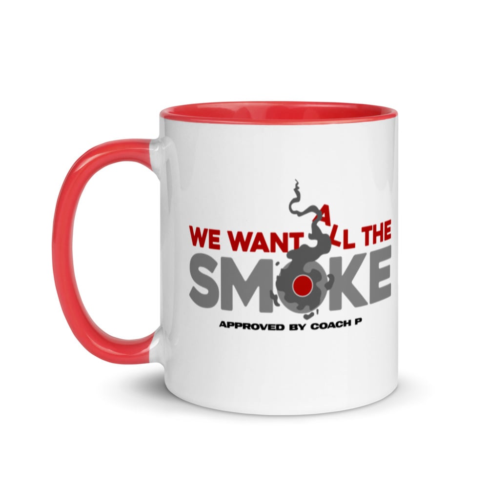 Image of We Want Smoke Mug with Red Interior