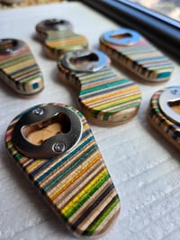 Image 1 of Striped Skateboard Magnetic Bottle Openers