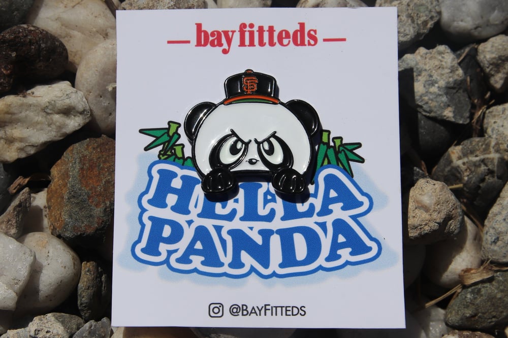 Image of Hella Panda Pin - Black/Orange