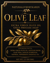 Image 2 of “OLIVE LEAF” 100% Organic Extra Virgin Olive Oil Cold Process Soap 