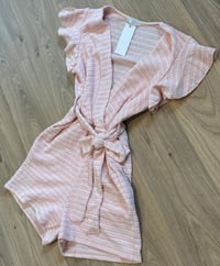 Image 2 of Frill arm crochet playsuit - 2 colours 