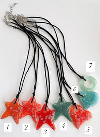 Glass Pendant Cord Necklaces 