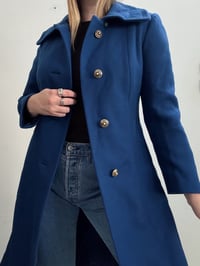 Image 5 of Vintage blue long jacket // S