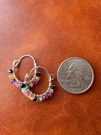 Image 2 of Rainbow Swing Hoop Earrings