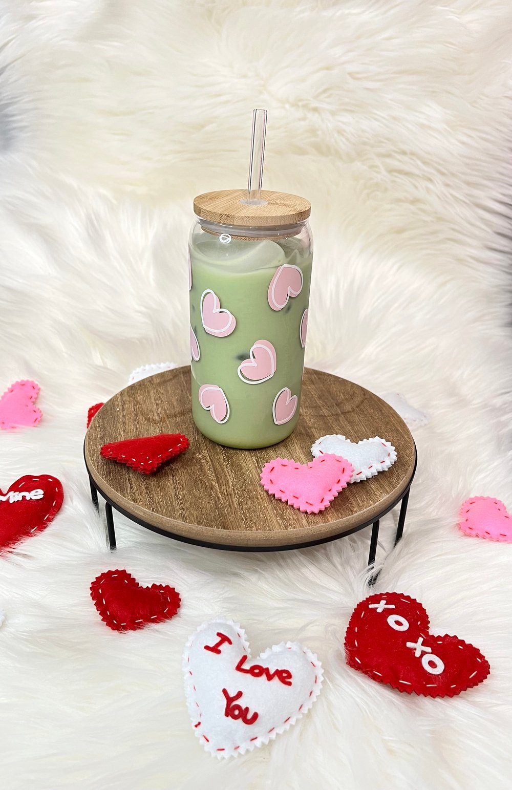 Pink hearts libbey