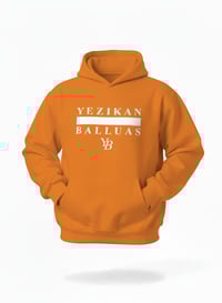 Image 5 of YB Orange Heavy Blend Fleece Pullover Hoodie 