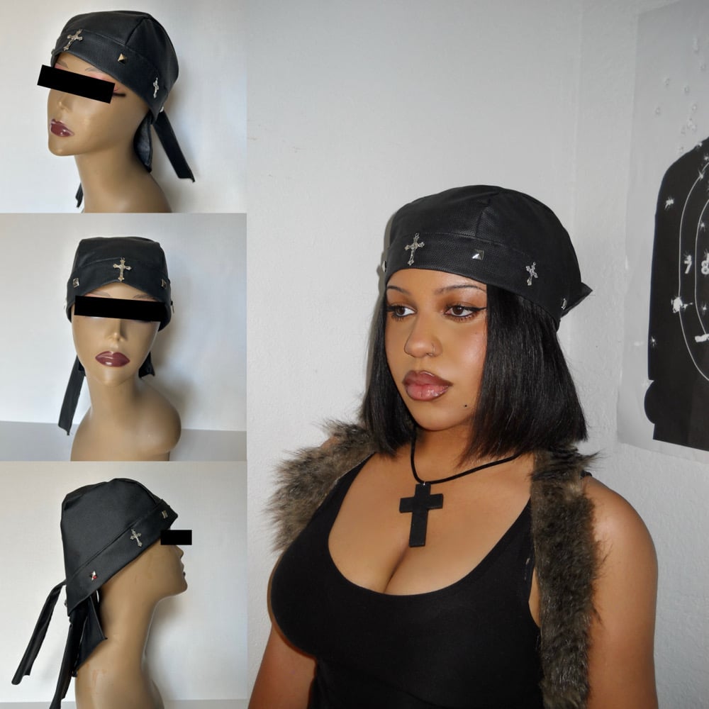 Image of [ CHROME CROSS ] headscarf *