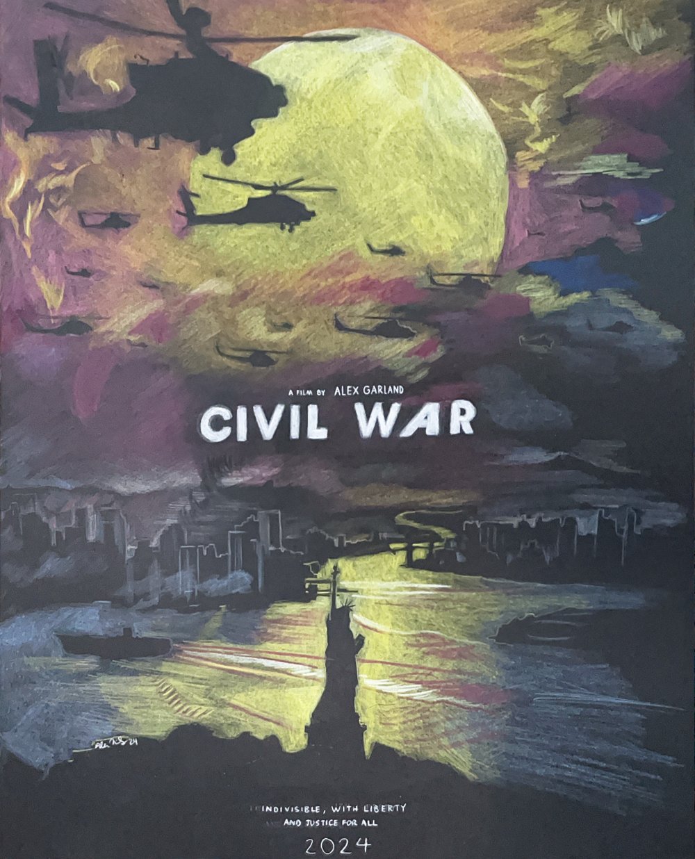 Image of “Indivisible, with liberty, and justice for all.” CIVIL WAR Art Print